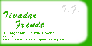 tivadar frindt business card